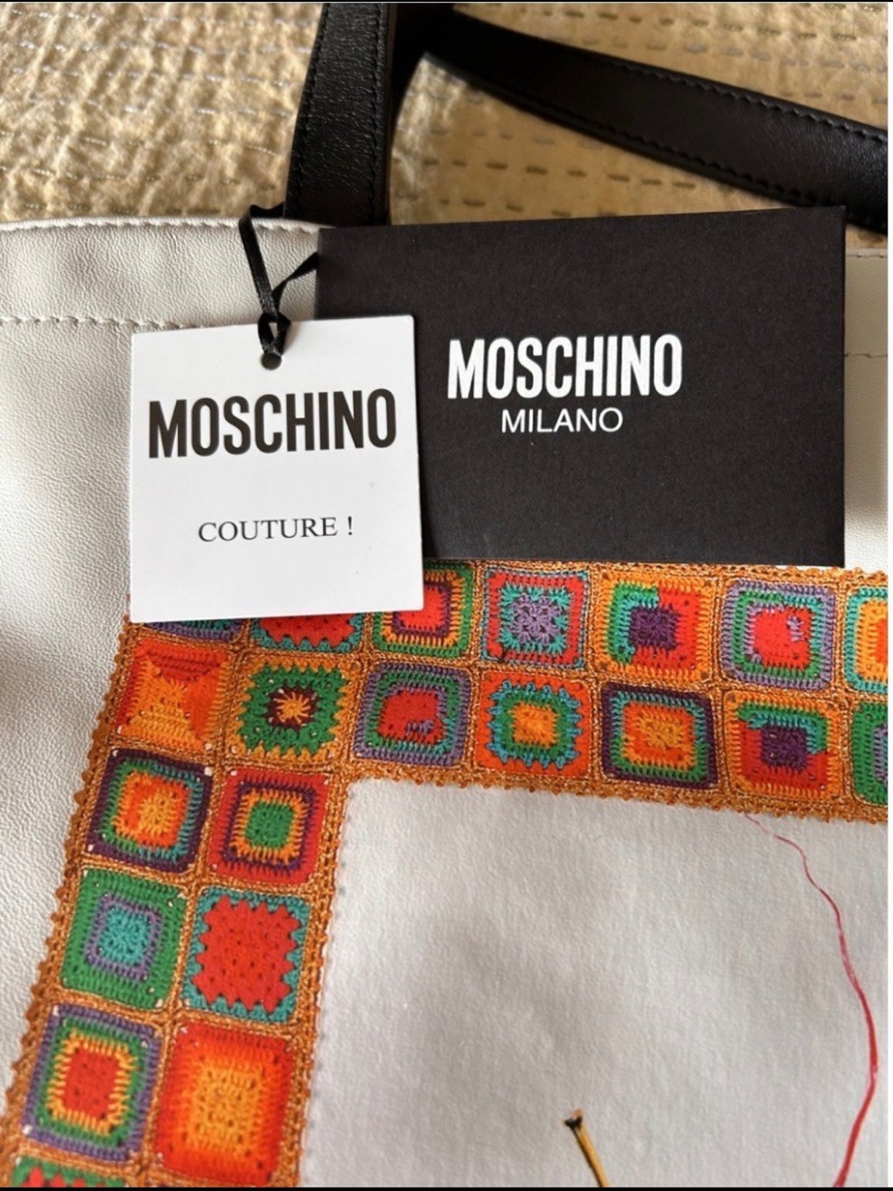 Moschino Couture Heart of Wool Leather Shopper NWT - Picture 3 of 10